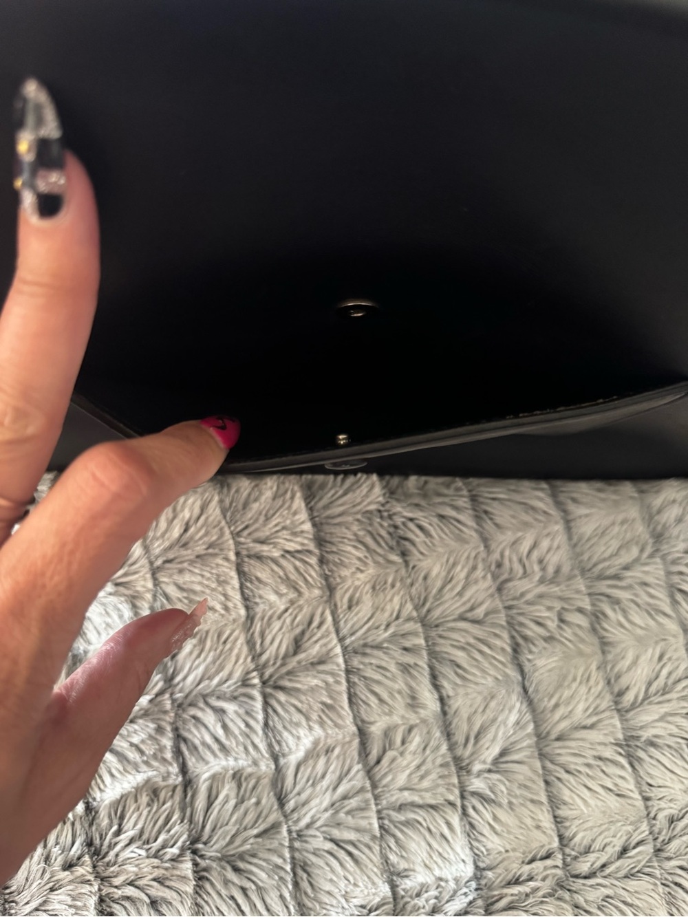 Authentic Celine Edge Bag - Blue/Black Leather - Picture 5 of 13